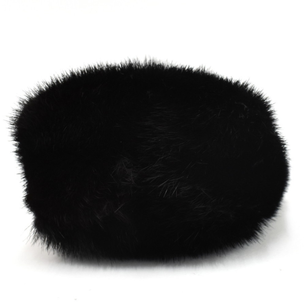 Gucci Handbag Mini Bag Pouch Mink Fur Satin Black - Picture 4 of 9